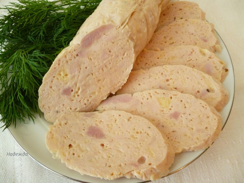 Домашняя куриная колбаса