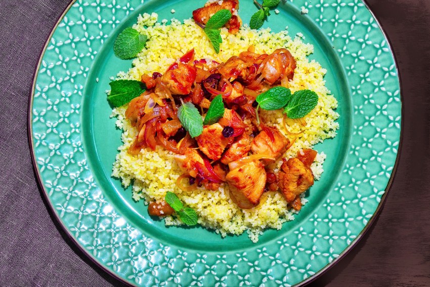 Кус кус с креветками