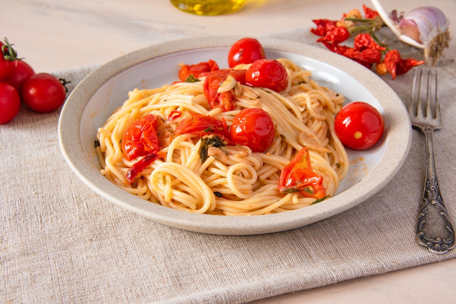 Рецепт спагетти с помидорами