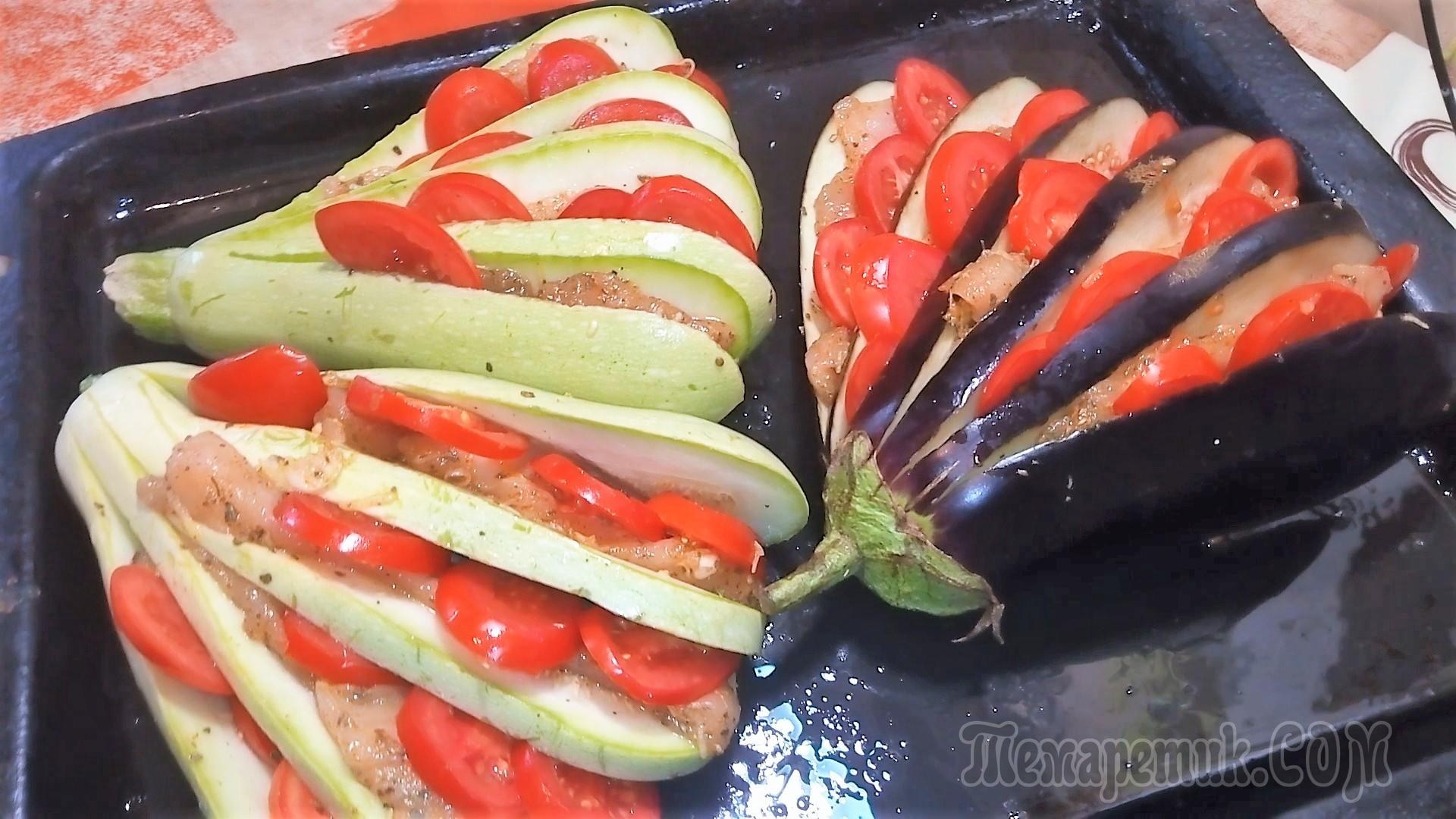 Баклажаны кабачки помидоры запеченные в духовке