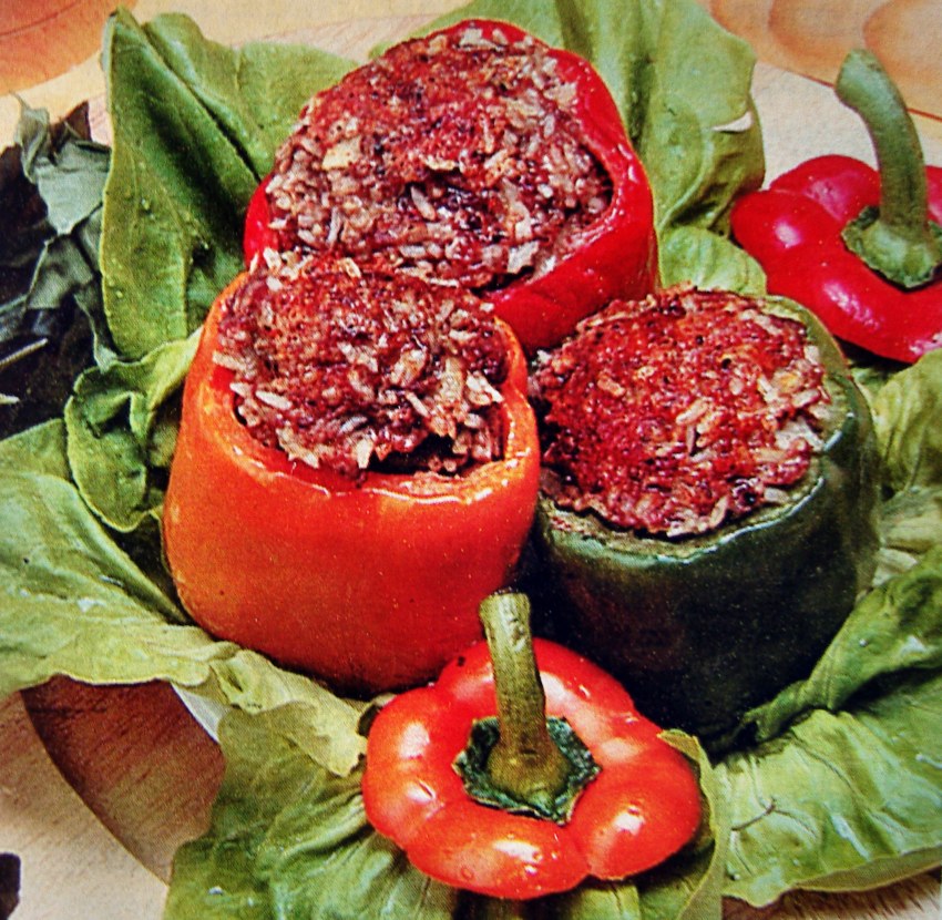 Перец фаршированный грибами