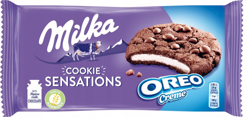 Milka пирожное бисквитное с кремом из цельного молока 32 г