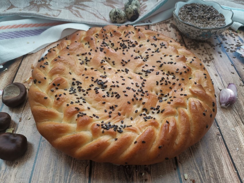 Пирог с мясом и картошкой