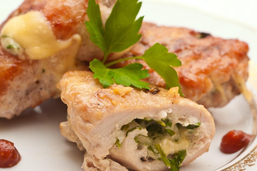 Калорийность куриной грудки фаршированной грибами