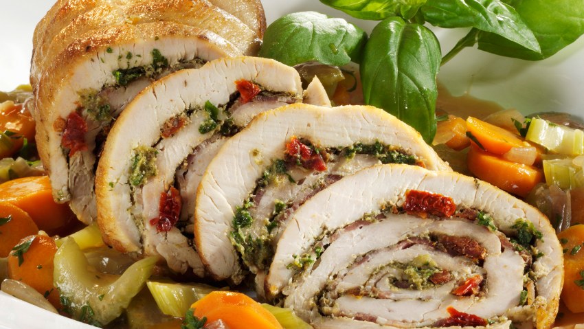 Куриные пирожные с грибной начинкой