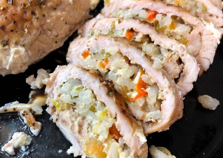 Куриные рулетики с грибами и сыром