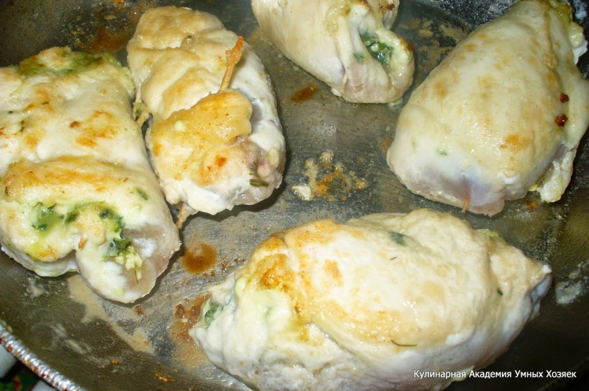 Куриная грудка фаршированная грибами