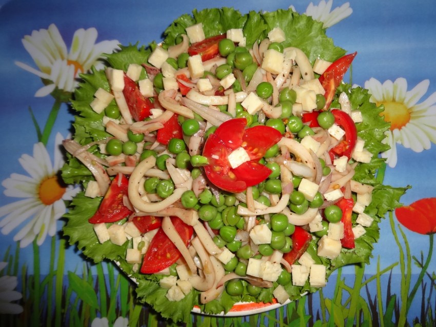 Салат с кальмарами Лазерсон