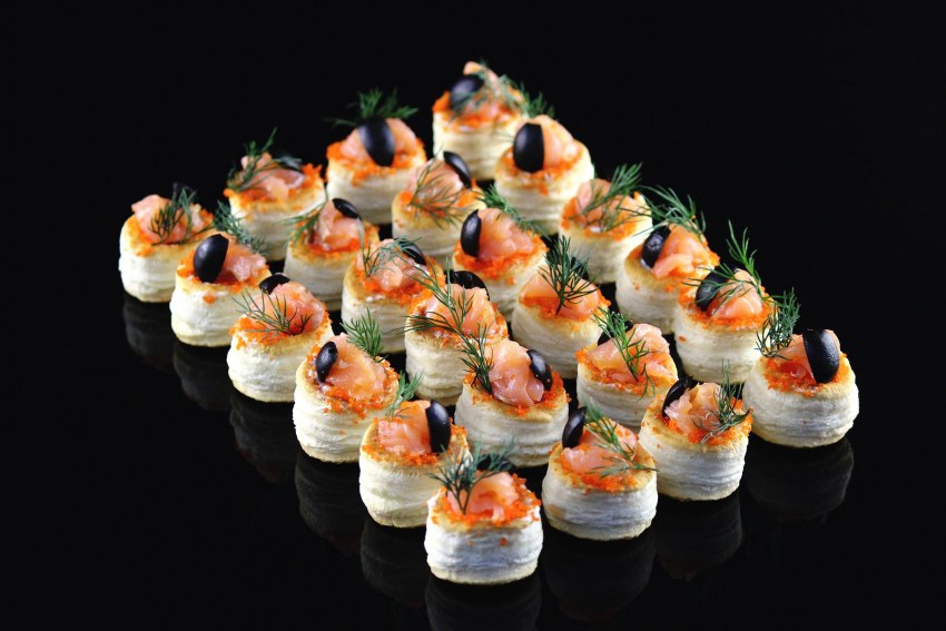 Канапе с креветками