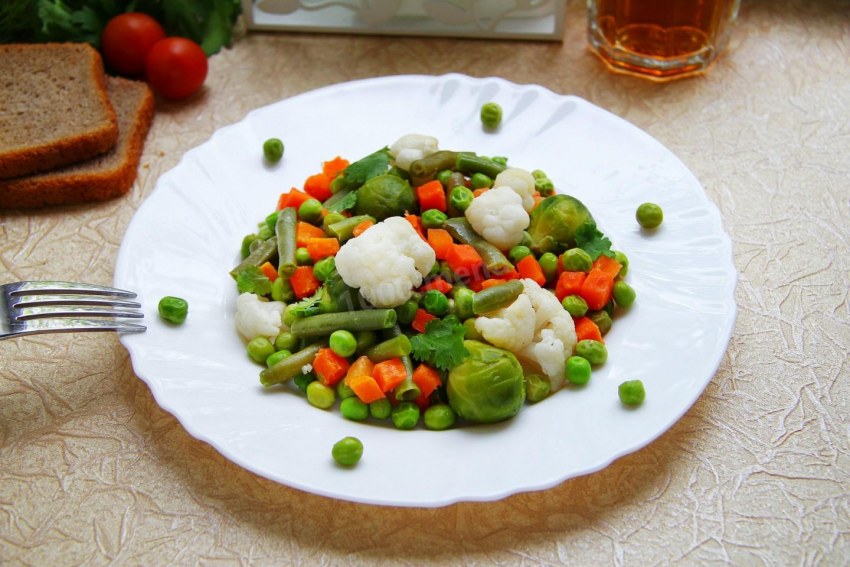Вермишель с овощами