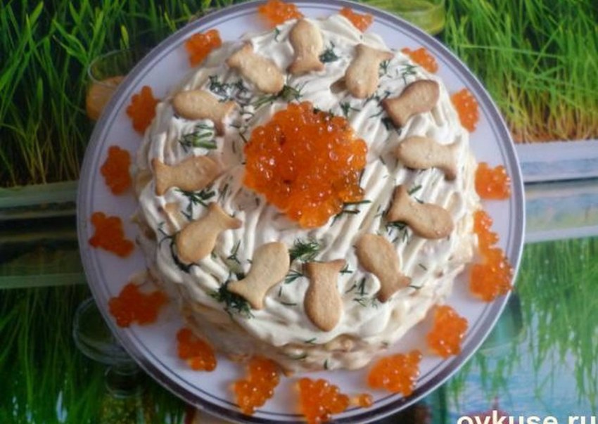 Закусочный Наполеон с консервой