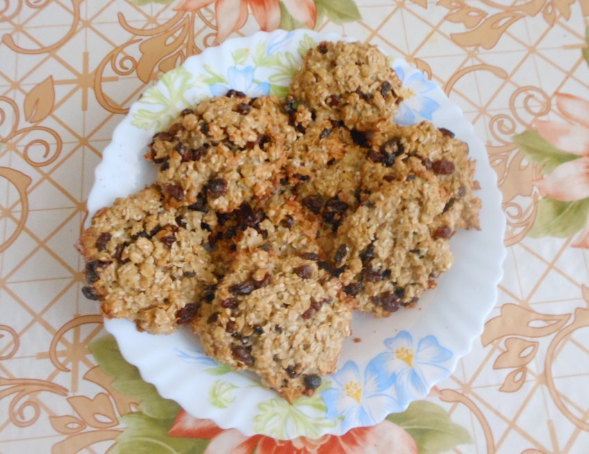 Выпечка с арахисовой пастой и овсянкой