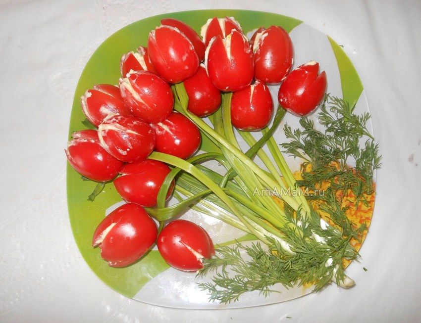 Закуска каллы из сыра