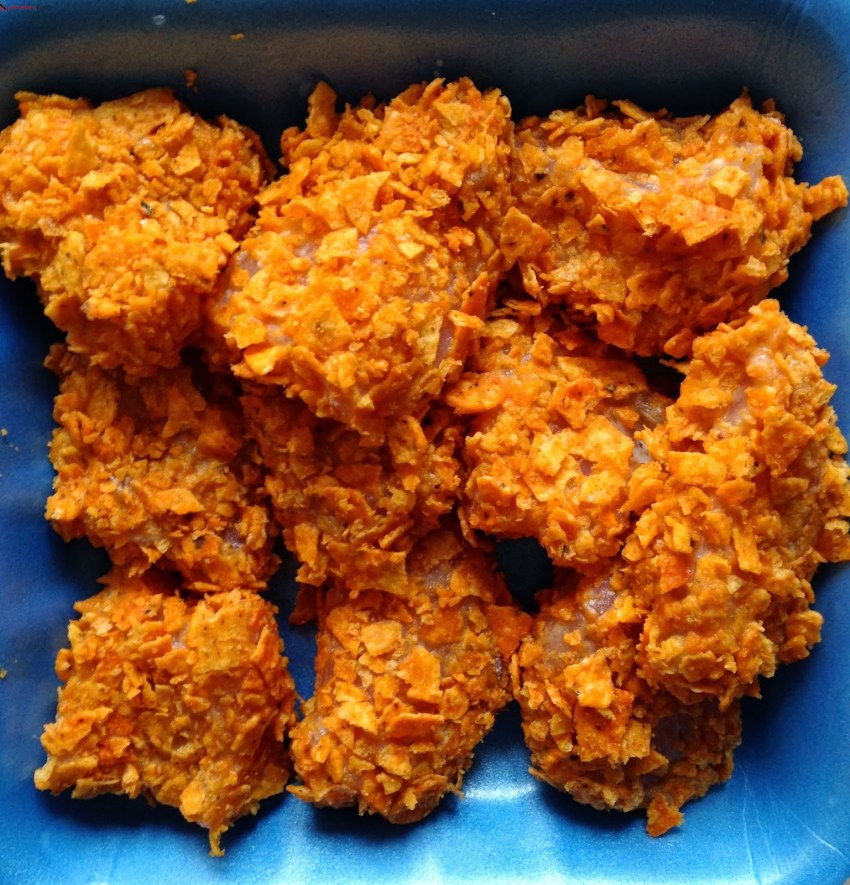 Крылышки в кукурузных хлопьях