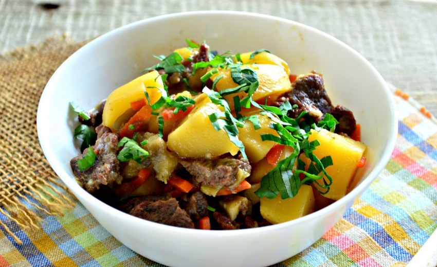Баранина с овощами