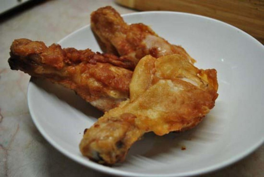 Куриная голень в кляре в духовке