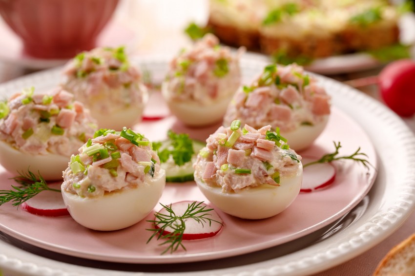 Закуска из яиц вареных