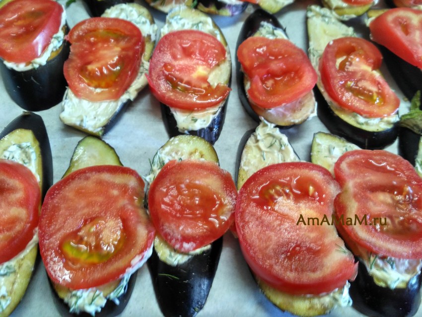 Баклажаны с чесноком и майонезом