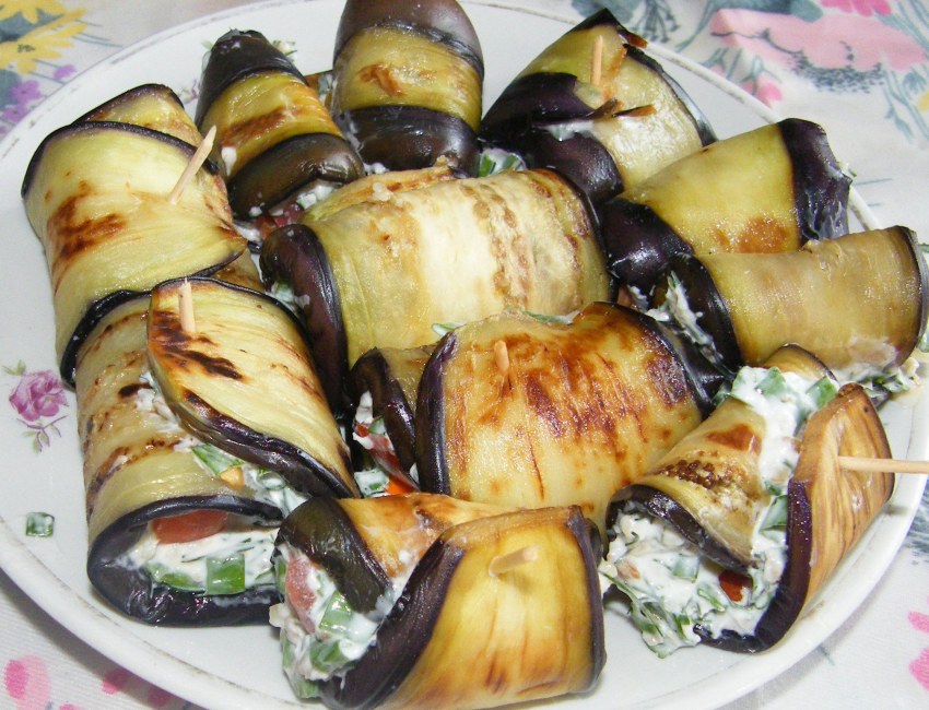 Баклажаны с чесноком
