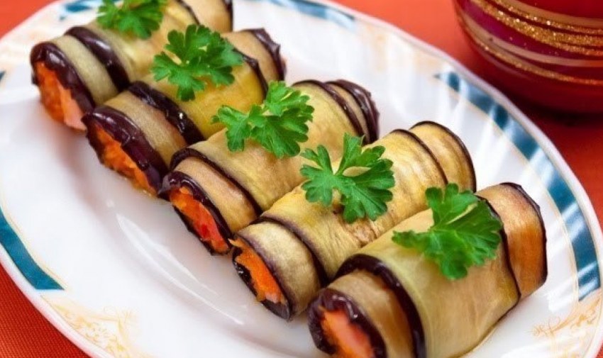 Синенькие баклажаны с чесноком