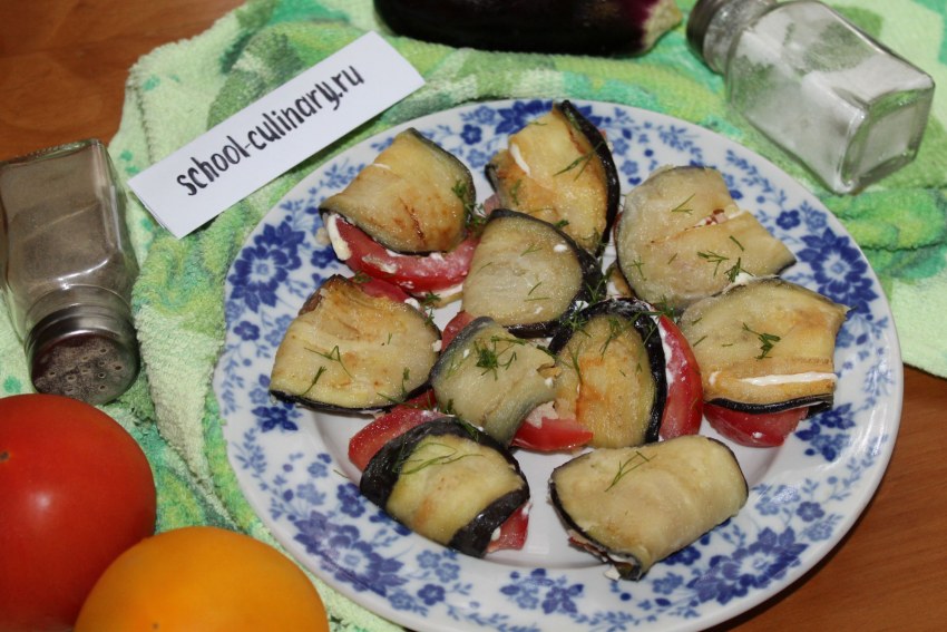 Жареные ломтики баклажана