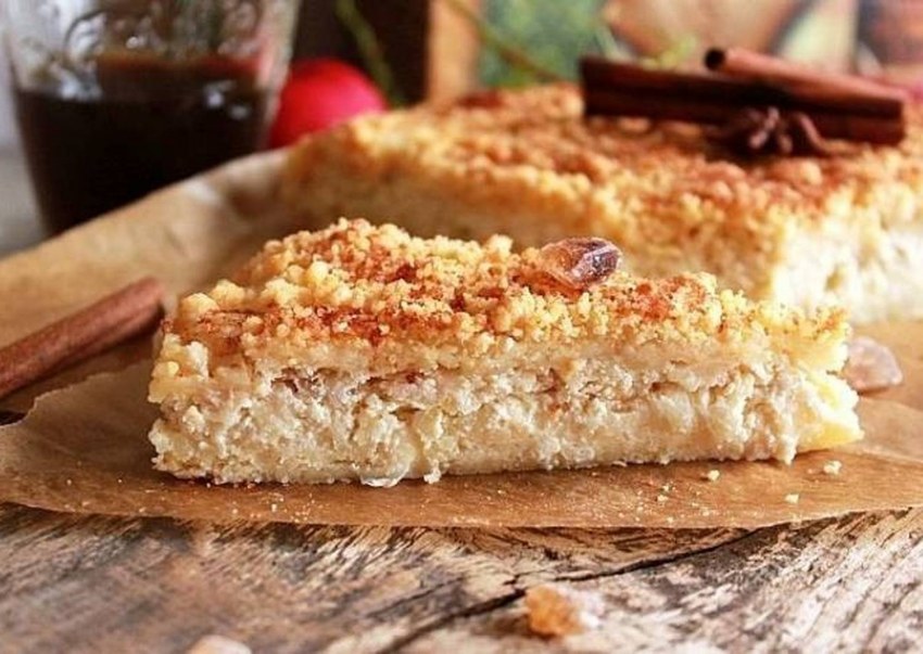 Яблочный крамбл песочный пирог