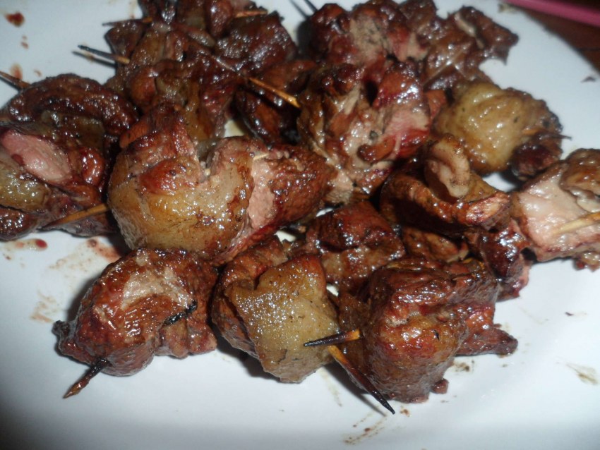 Шашлык из печенки свиной