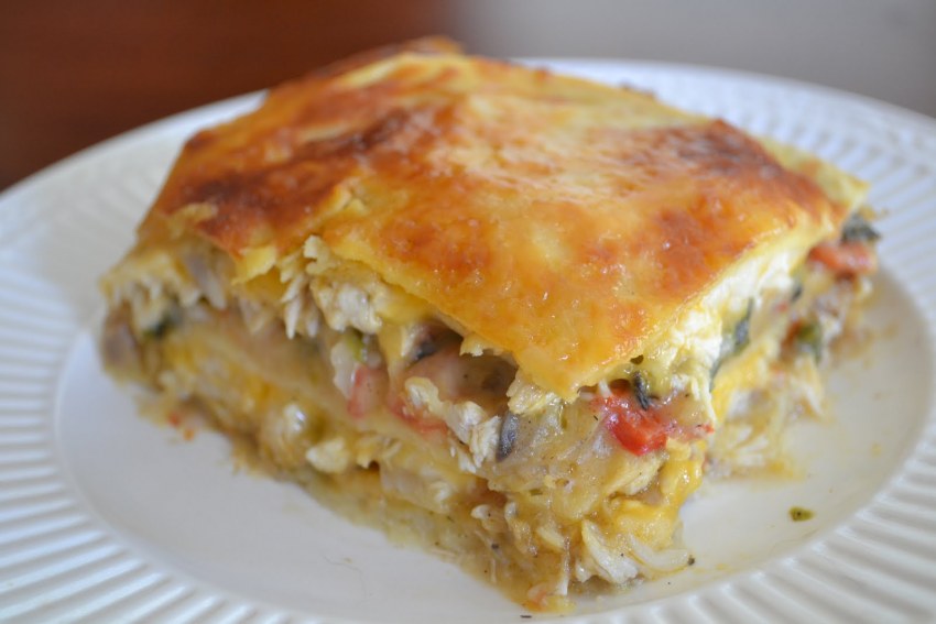 Картофельная запеканка с курицей и грибами