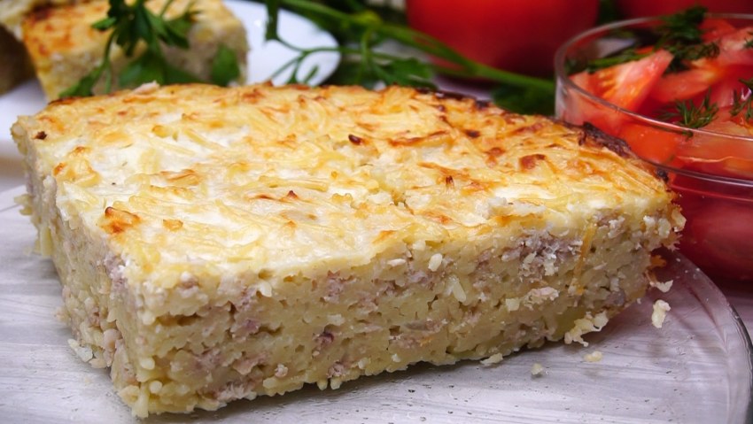 Запеканка с фаршем и картошкой в духовке