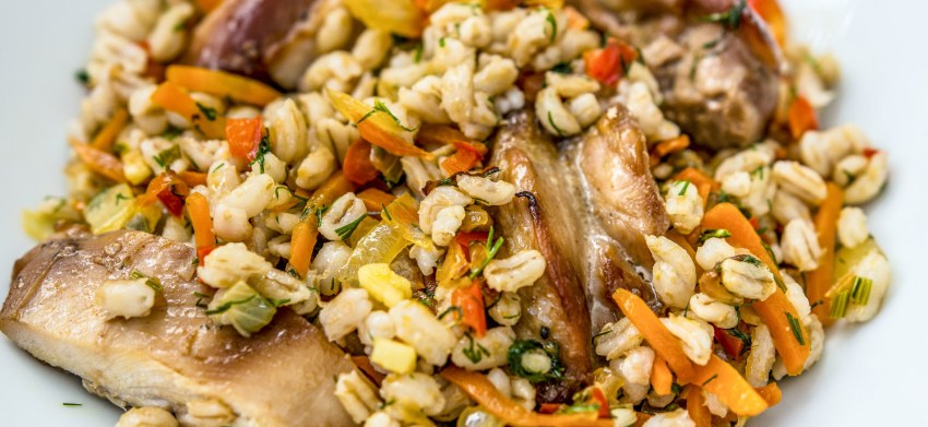 Гречка с индейкой и овощами