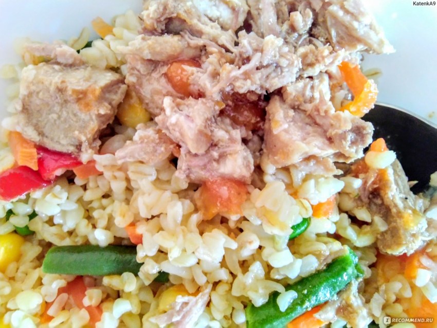 Каша перловая с индейкой