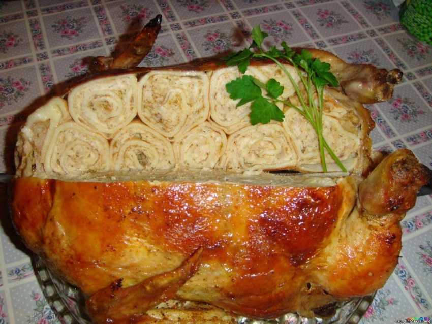 Фото фаршированной курицы