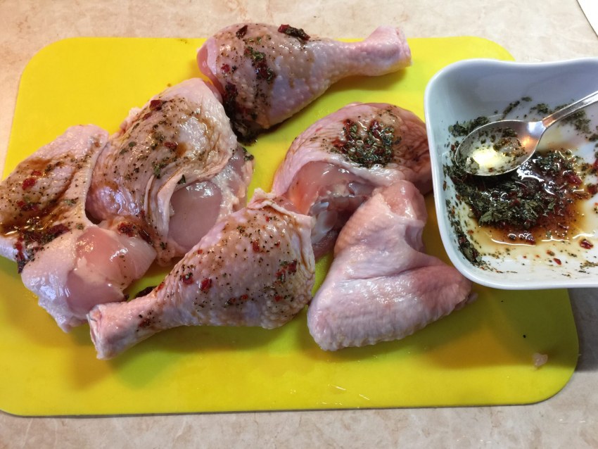 Окорок куриный жареный
