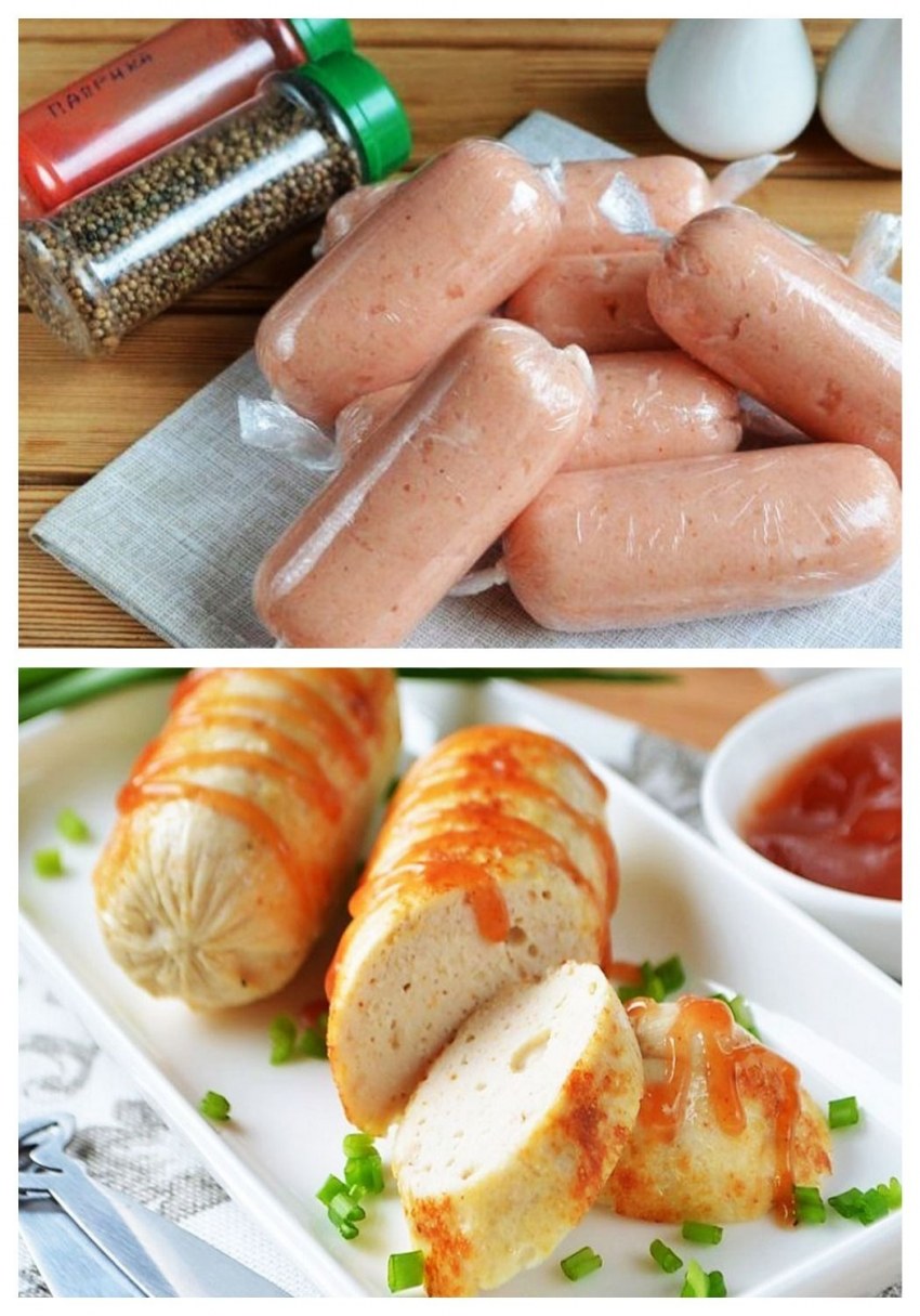 Домашние куриные сосисоны
