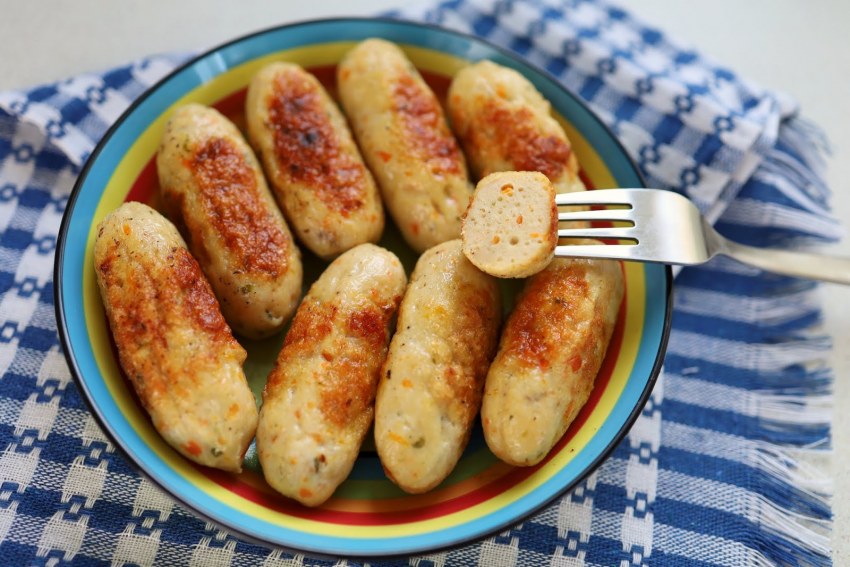 Куриные сосиски с сыром