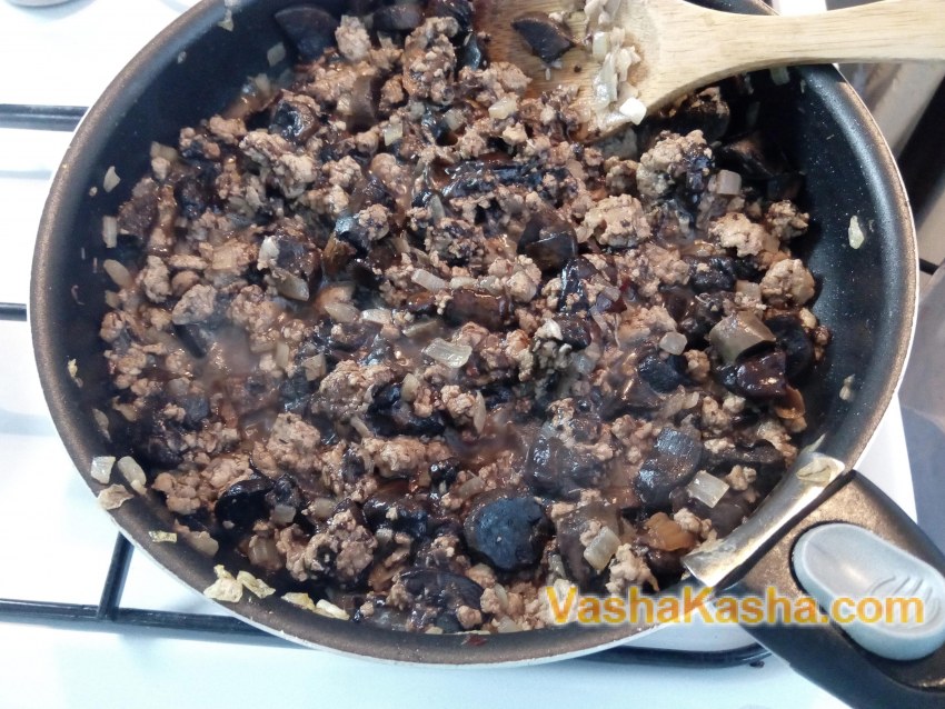 Гречка на сковородке с фаршем