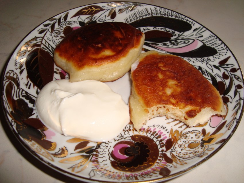 Оладушки с ветчиной и сыром