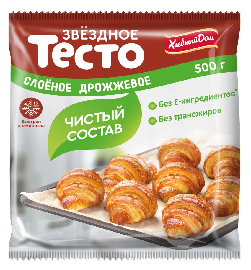 Тесто слоеное бездрожжевое замороженное Морозко
