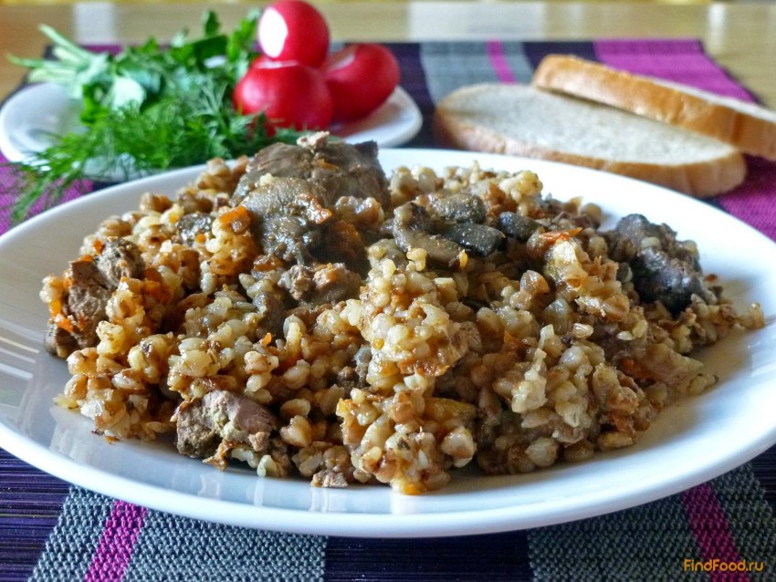 Фрикасе из курицы с гречей