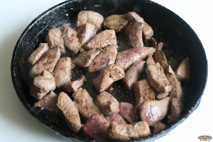 Гречневая каша с печенкой