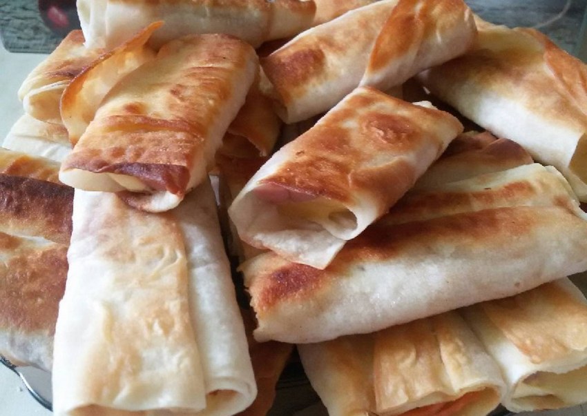 Лавашики с колбасой и сыром