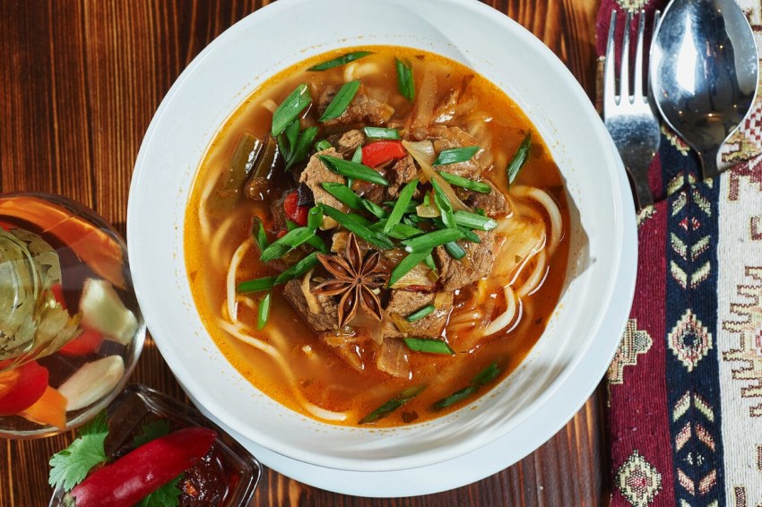 Японская кухня лапша удон