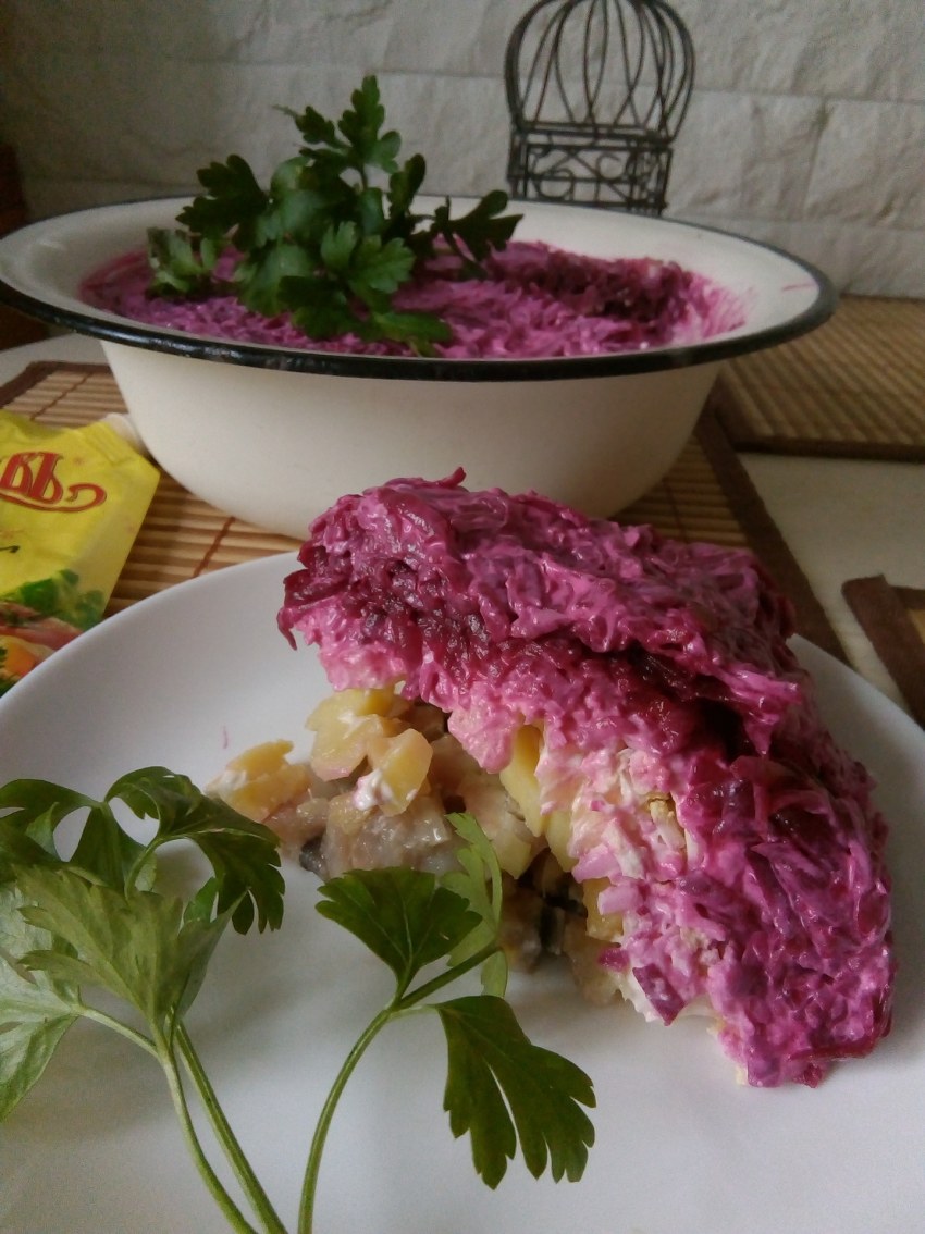 Селёдка под шубой с яйцом