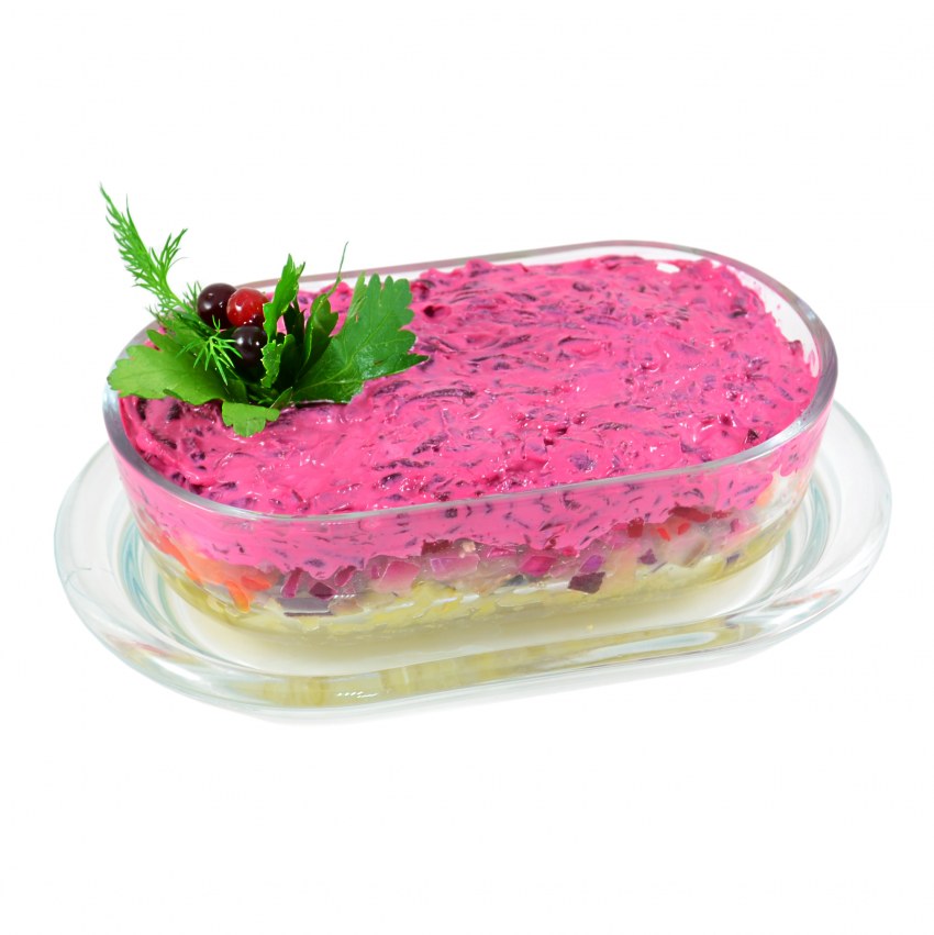 Салат генерал со свеклой и курицей
