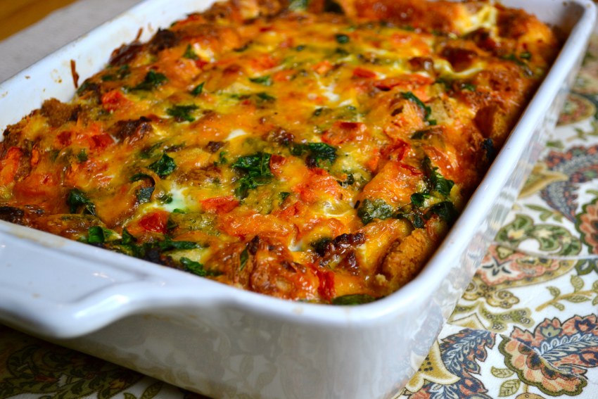 Овощная запеканка с курицей