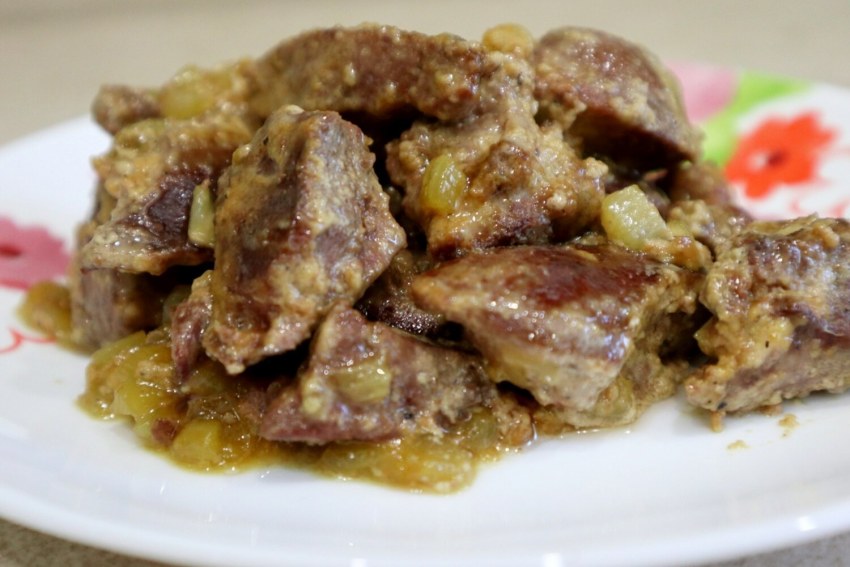 Печень жареная