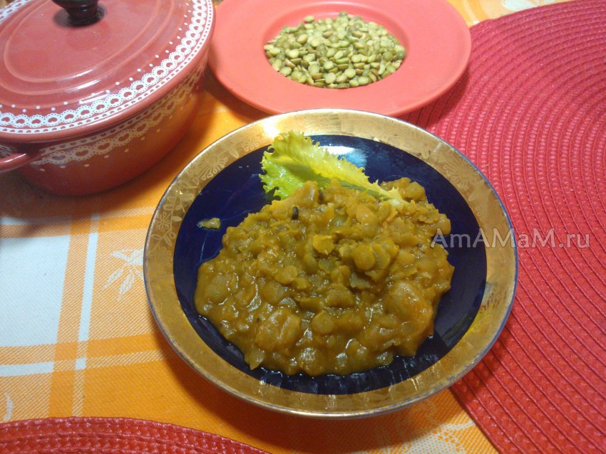 Гороховое пюре с овощами