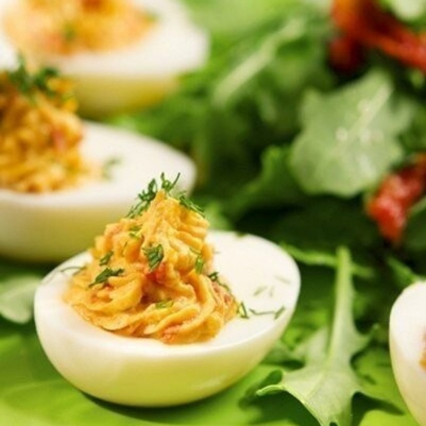 Красивые закуски из яиц