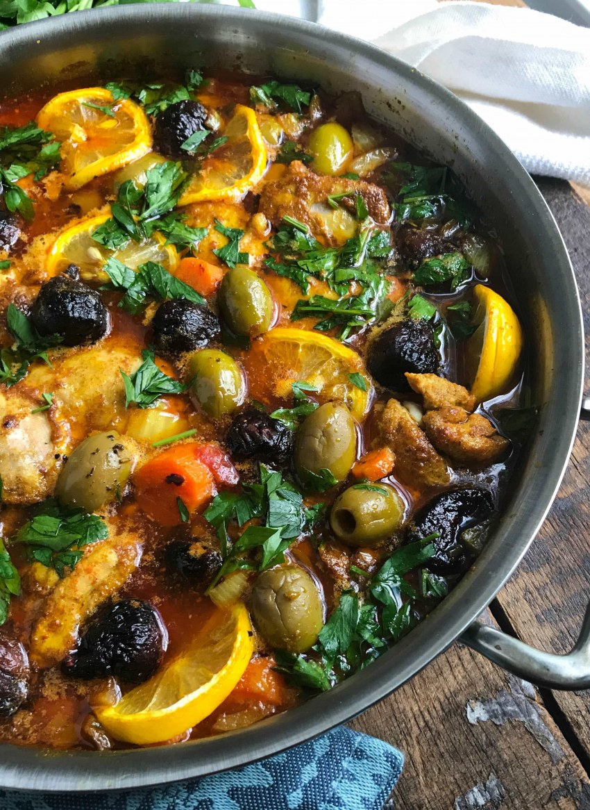 Курица с оливками