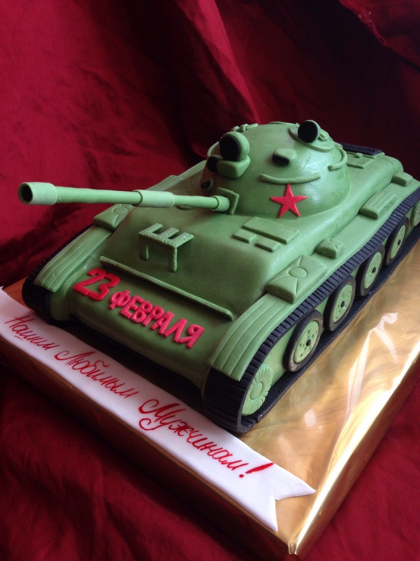 Торт 3д танк